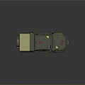 Military Vehicle With Green Body Red Cross Yellow Star Symbols And Medical Design