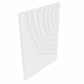 Modern Photo Frame With Wavy Layered Design In Gray Contemporary Style