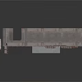 3D Interior Structure Model Featuring Industrial Floor Concrete Walls And Cylindrical Elements