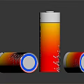 GIGABATTERY Batteries as Daily Use Appliances with Colorful Gradient Yellow Red Orange Design