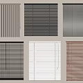 Window Blinds In Different Colors And Stylish Designs For Home Decor 3d model
