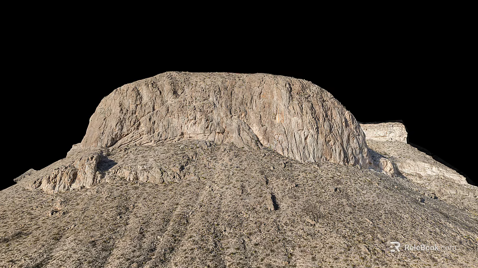 Scenic Natural Rocky Mountain Landscape With Rugged Terrain And Rock Formations 3d model 