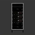 Computer Network Server Rack With Metal Frame Multiple Server Units Wheels And Equipment Storage
