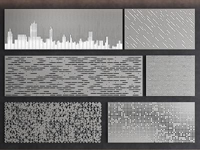 aluminum plate perforated plate perforated plate 3d model