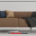 Modern double sofa 3d model