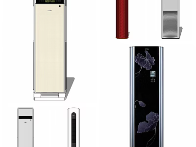 Floor Standing Air Conditioner Fans With Diverse Modern Designs And Color Options 3d model