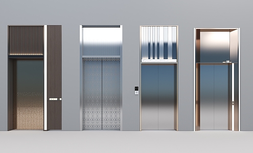 modern elevator door 3d model