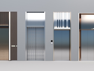 modern elevator door 3d model