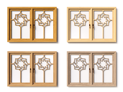 Modern casement window 3d model