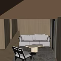Reception Rest Area Waiting Area 3d model
