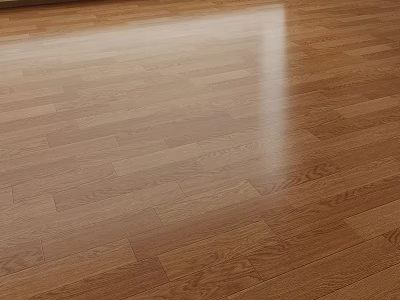 Polished Wooden Floor Surface With Natural Grain Texture In Home Interior 3d model