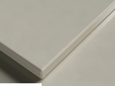White Panel Component With Smooth Edge And Flat Surface Finish Design 3d model