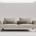 Modern double sofa 3d model
