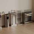 Modern Metal And Glass Umbrella Stands For Indoor Home Entryway Storage