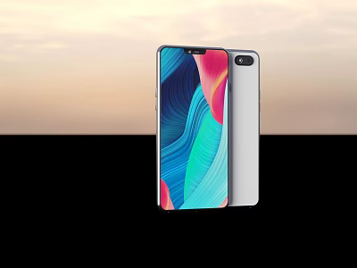 Sleek Modern Digital Smartphone With Colorful Gradient Screen And Lightweight Body Design 3d model