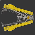 Orange And Silver Clamp Tool With Circular Components And Yellow Button