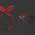 Fashionable Bow Headbands with Red Polka Dot and Various Colors Design