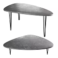 Modern Minimalist Coffee Table With Gray Concrete Top And Thin Metal Hairpin Legs