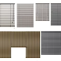 Various Window Blinds with Different Styles Color Options and Modern Designs 3d model