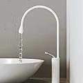 Modern Bathroom Faucet with Sleek Design and White Basin in Contemporary Style