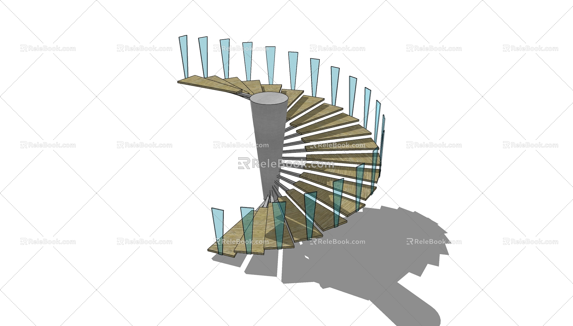 revolving staircase 3d model