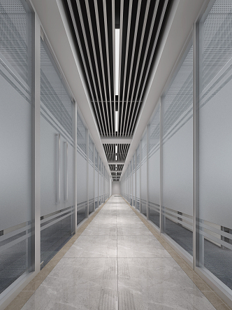 Modern aisle walkway 3d model