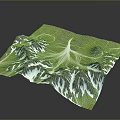 Vivid Green Mountain Landscape with Flowing White Streams and Lush Vegetation