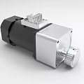 Industrial Gear Motor With Silver Black Metal Housing Control Knob And Top Connector