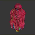 Vibrant Blue and Pink Decorative Tassel Household Items With Colorful Hanging Strands For Home Decoration
