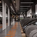 Modern Gym Interior With Fitness Equipment Training Machines And Bright Lighting