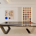 Sleek Modern Table Tennis Table In Home Interior With Stylish Design And Wall Sports Decor