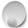 Modern White Round Wall Lamp With Soft Light And Minimalist Design 3d model