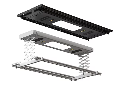 Electric Clothes Hanger With Lifting Structure Components 3d model