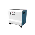 Medical Equipment With White And Blue Exterior Control Panel Buttons And Wheels For Clinical Use