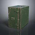 Green Metal Hardware Tool Storage Box With Secure Lock And Handle