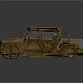Rusty Vintage Truck Model With Weathered Brown Exterior And Detailed Wheels