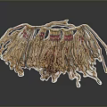 Handwoven Household Tassel Decor with Orange Yellow Body and Red Small Accents