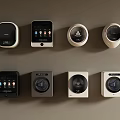 Modern Washing Machine Control Panels In White And Black With Screens And Knobs
