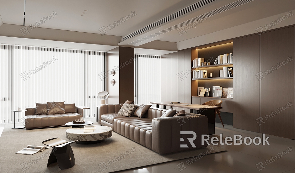 Italian Light Luxury Living Room model