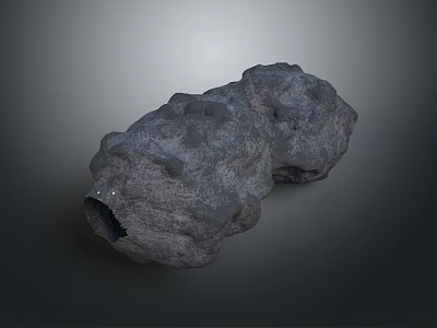 Rocky Gray Terrain Featuring Rough Surface And Natural Indentations 3d model