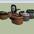 Various Modern Rice Cookers With Different Colors And Designs For Home Use