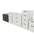 Modern Black And White Dressers With Multiple Drawers For Home Decor
