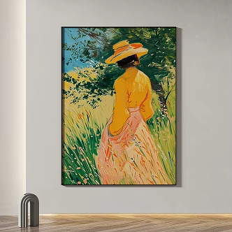 Modern Simple Abstract Light Luxury Decorative Painting 3d model