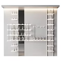 Elegant Modern Beauty Shop Display Shelves With Neatly Arranged Cosmetic Bottles And Products