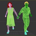 Modern Double Couple Lover 3d model