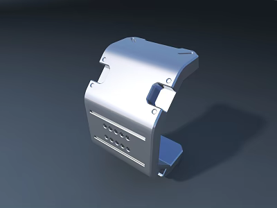 Office Desk Metal Structural Part With Multiple Holes And Sturdy Design 3d model