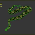 modern snake cobra venomous snake python 3d model