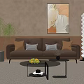 Modern double sofa multiplayer sofa 3d model