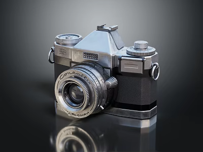 Vintage Analog Camera With Classic Design Retro Style And Photography Features 3d model