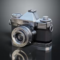 Vintage Analog Camera With Classic Design Retro Style And Photography Features 3d model